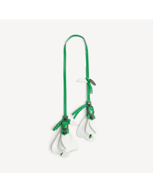 Balenciaga Green Le City Roses Charm/keyring