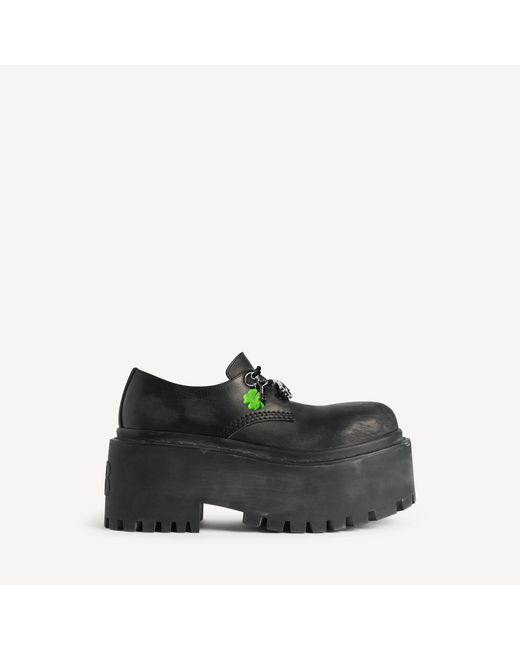 Balenciaga Black Strike Platform Derby With Charms