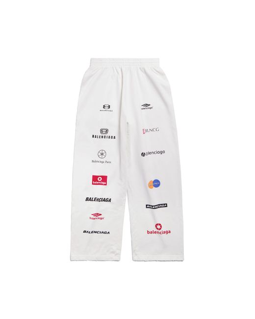 Balenciaga White Top League baggy Sweatpants for men