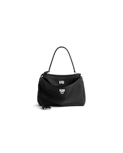 Balenciaga Black Rodeo Handbag Small Grained Calfskin