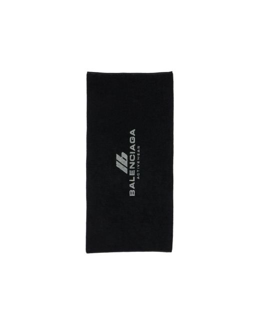 Balenciaga Black Activewear Gym Towel