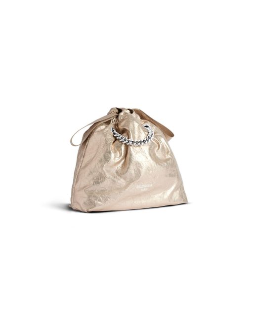 Balenciaga Natural Crush Small Tote Bag Metallized