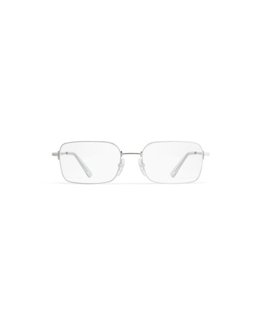 Balenciaga Invisible rectangle sonnenbrille in White für Herren