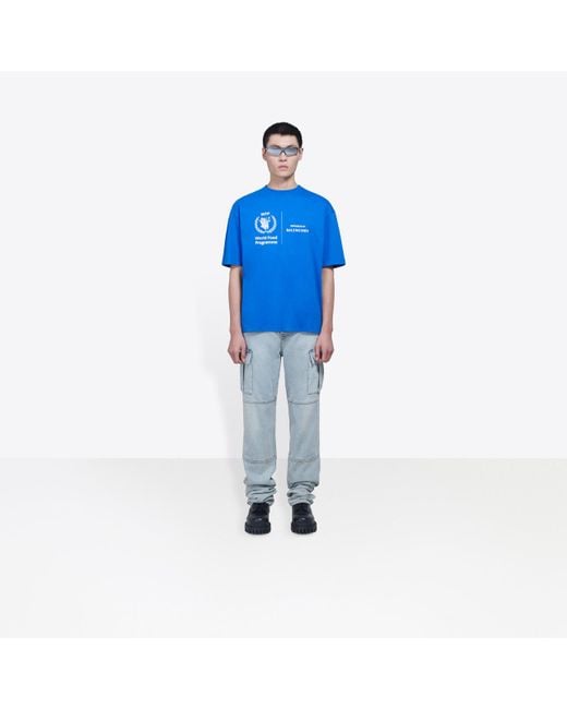 Balenciaga Cotton Wfp Medium T-shirt in Blue for Men | Lyst Canada