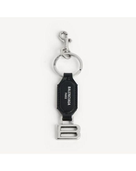 Balenciaga White Bolero Tab Keychain for men