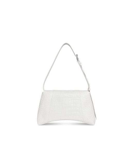 Women's Downtown Xs Shoulder Bag Crocodile Embossed in White