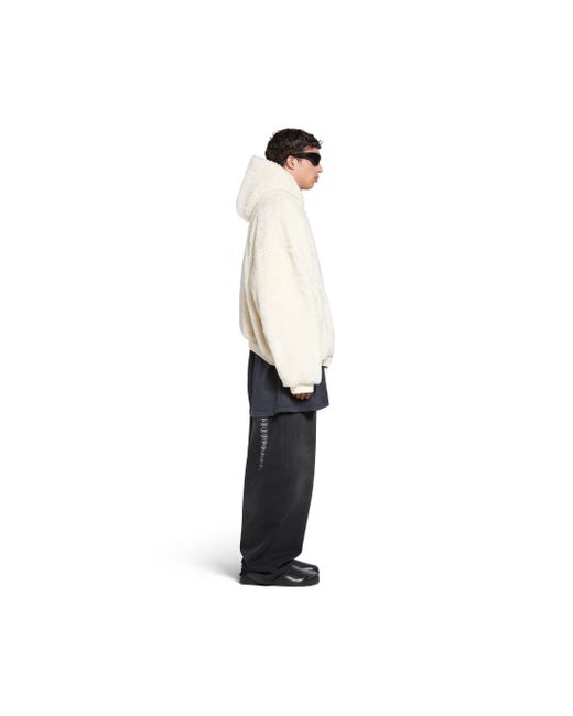 Balenciaga White Outerwear Zip-up Hoodie for men