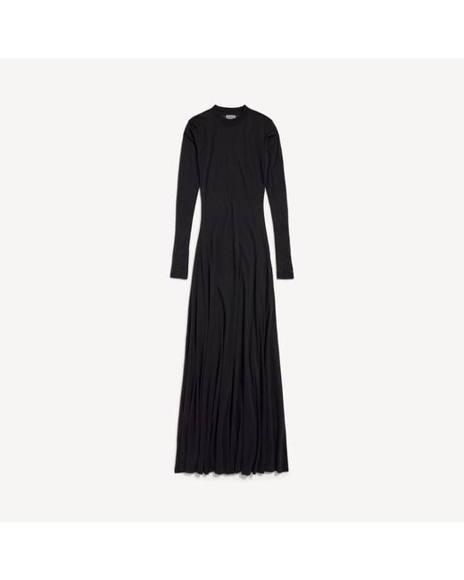 Balenciaga Black Long Sleeve Maxi Dress