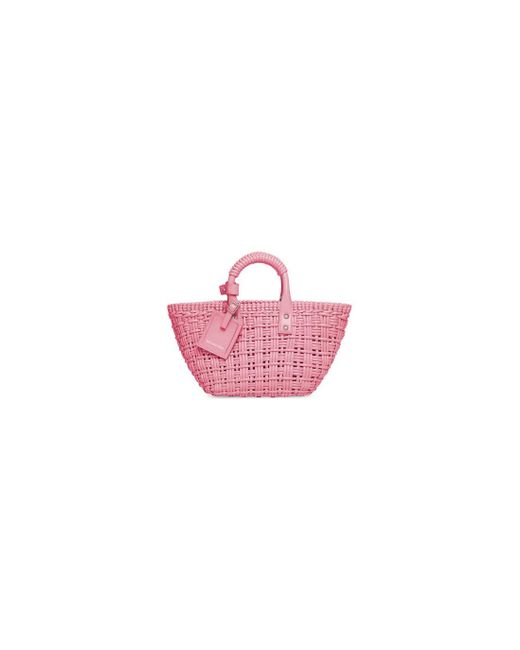 screen compensate Preach Balenciaga Leather Bistro Xs Basket With Strap in Pink | Lyst UK