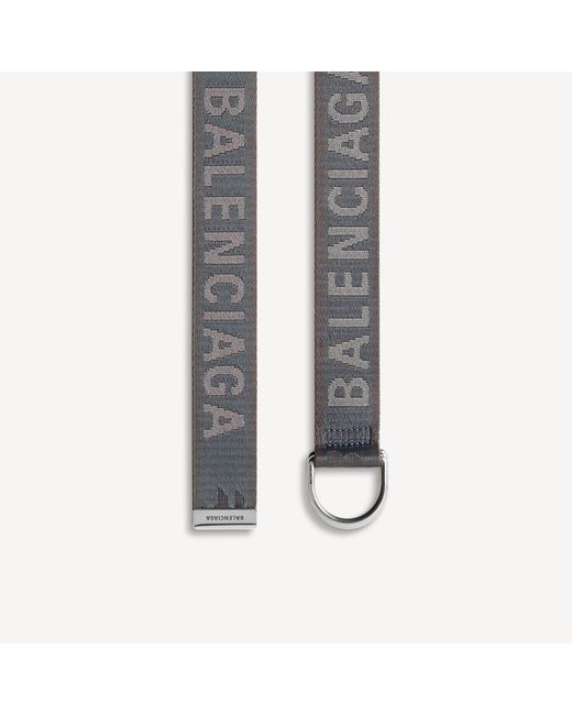 Balenciaga Blue Logo D-Ring Belt for men