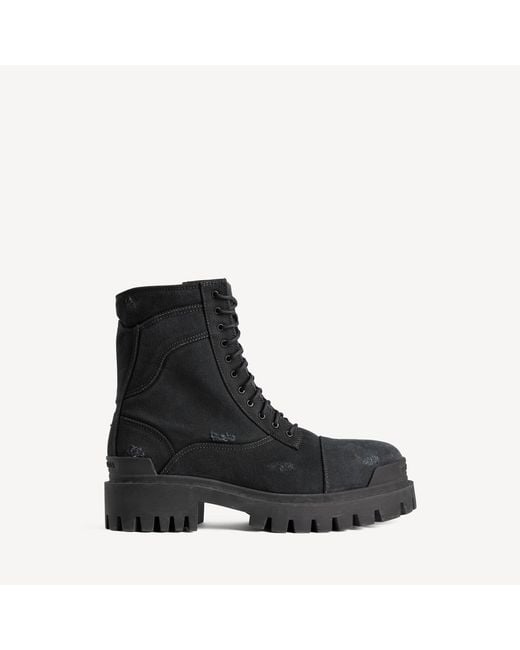 Balenciaga Black Combat Strike Boot for men