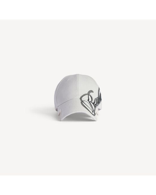 Balenciaga White Cursive Cap for men