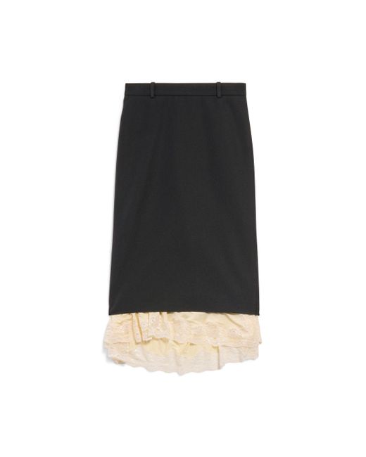 Falda Sastre Lingerie Balenciaga de color Black