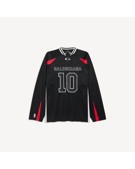 Balenciaga Black Nba Collaboration Oversized Long Sleeve T-shirt - - Men - S for men