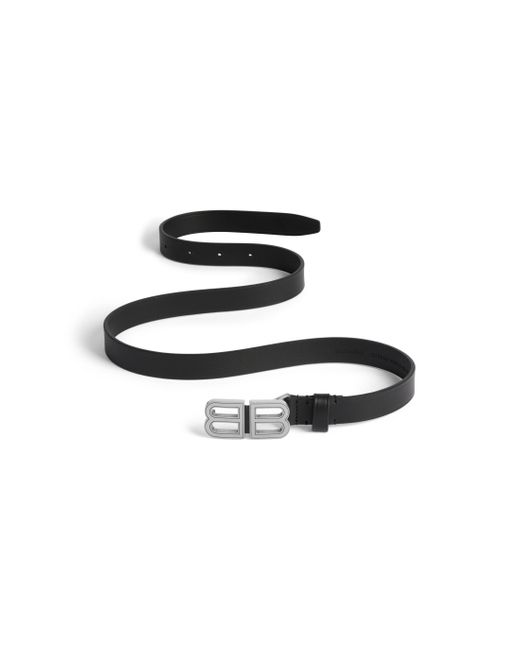 Balenciaga Black Bb Hourglass Thin Belt