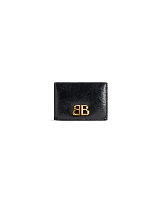 Balenciaga Black Monaco mini-brieftasche