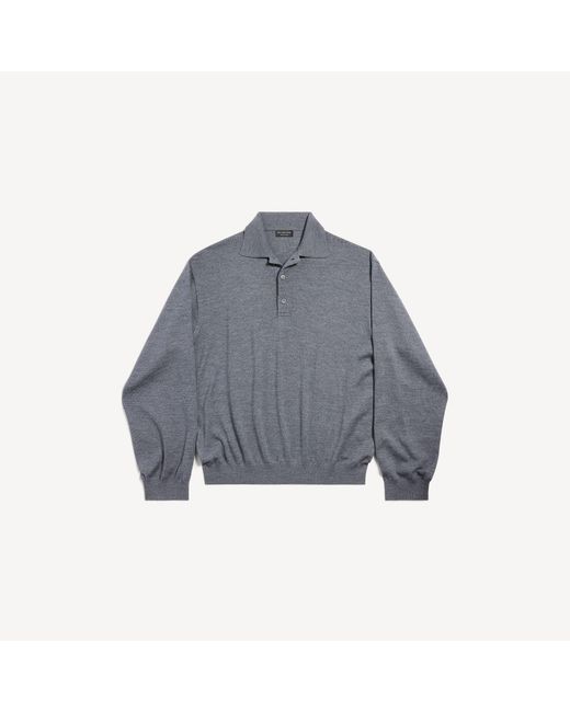 Balenciaga Gray Poloneck Sweater for men