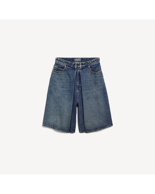Balenciaga Blue Folded Shorts