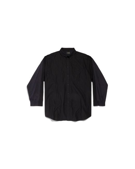 Balenciaga Black Stencil Type Hybrid Shirt Oversized for men