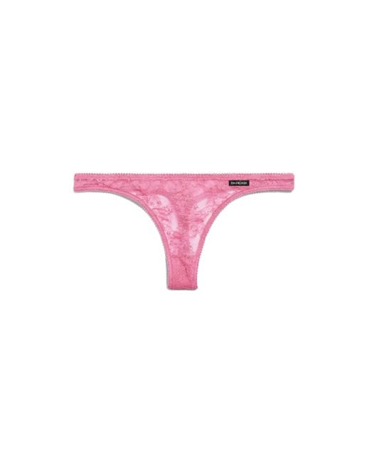Balenciaga Purple Lace Thong