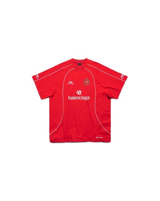 Balenciaga Soccer T-Shirt Oversized in Red for Men | Lyst Balenciaga Soccer T-Shirt Oversized in Red for Men | Lyst
