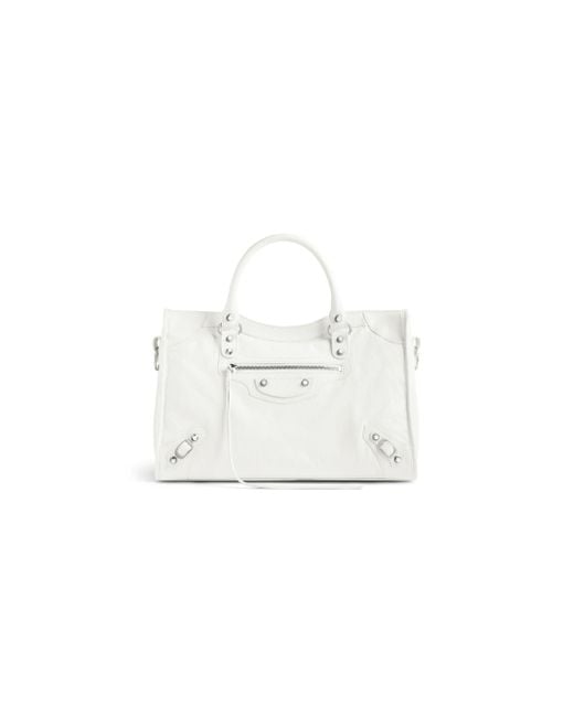 Balenciaga White Le City Medium Bag