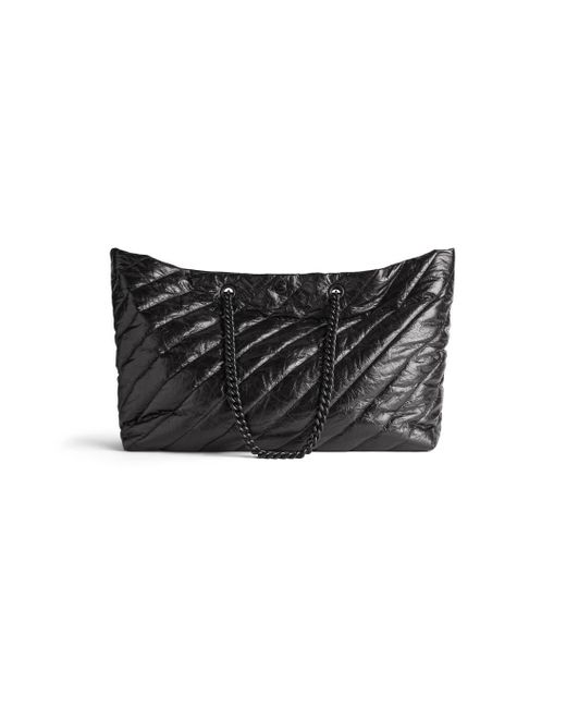 Balenciaga Crush Large Carry All Tote Bag Quilted in Black Lyst