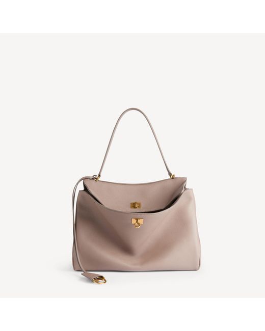 Balenciaga Multicolor Rodeo Handbag Medium Grained Calfskin
