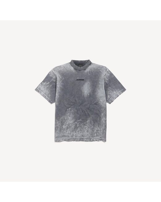 Balenciaga Gray T-Shirt With Logo for men