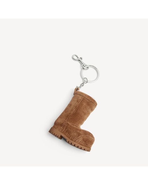Balenciaga Brown Charm/keyring Mini Alaska Boot