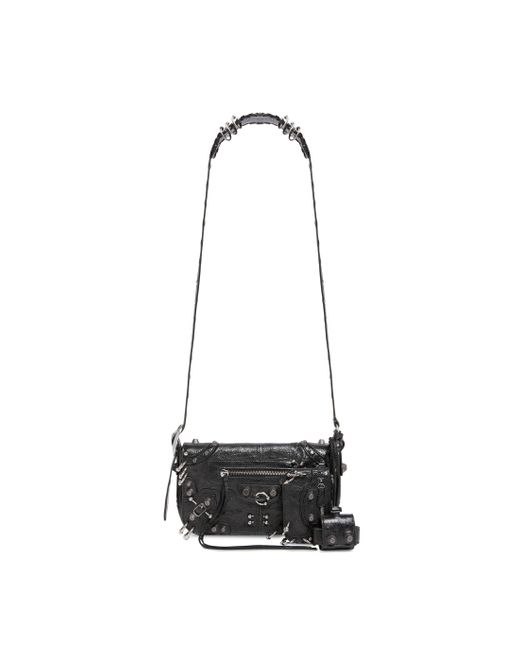 Balenciaga Le cagole men xs flap bag mit piercings in Black für Herren