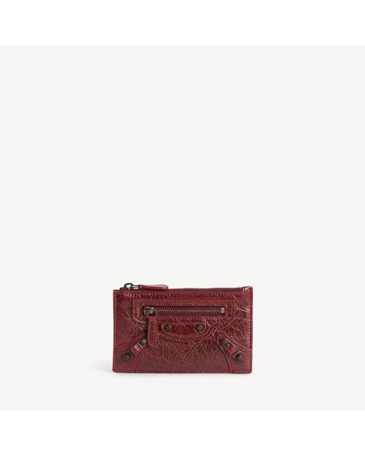 Balenciaga Red Le City Long Coin And Card Holder