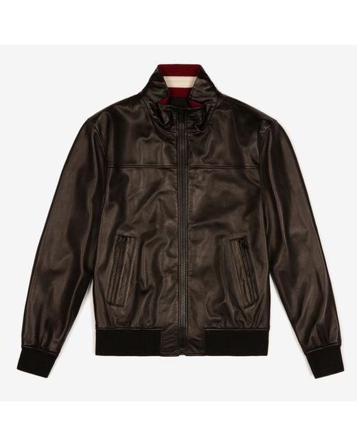 Bally Nappa Leather Jacket in Black for Men - Lyst