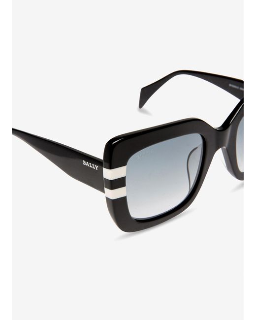 Bally Rodeo Square Frame Sunglasses in Black - Lyst