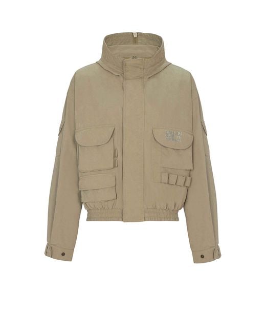 Balmain Natural Stamp Cargo Jacket for men