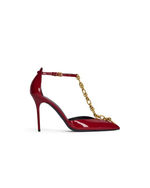 Décolleté Sync di Balmain in Red