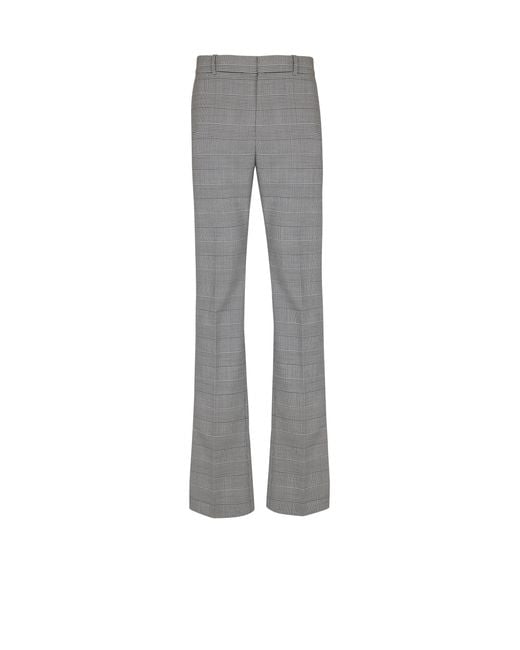 Balmain Gray Darted Trousers for men