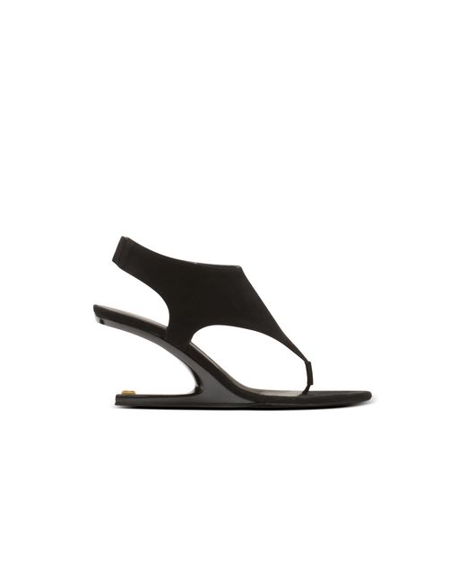 Balmain White No Wedge Suede Sandals