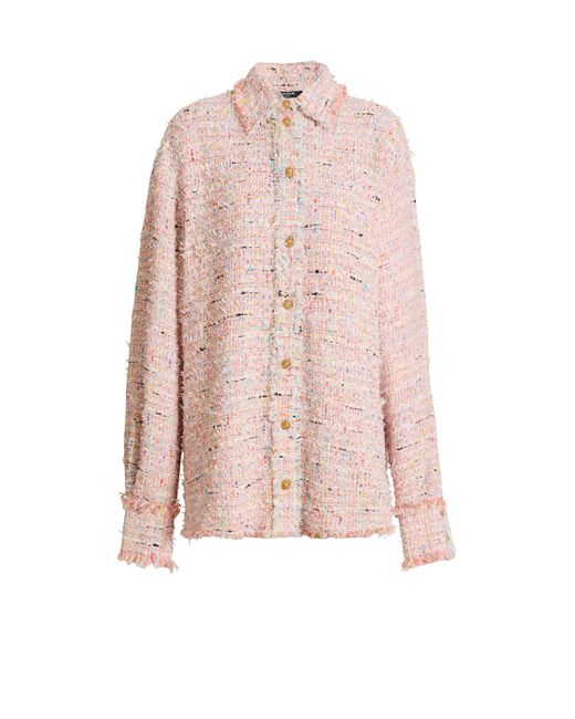 Balmain Pink Tweed Overshirt
