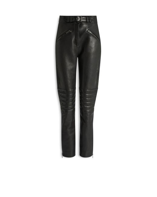 Balmain Black Lambskin Biker Trousers