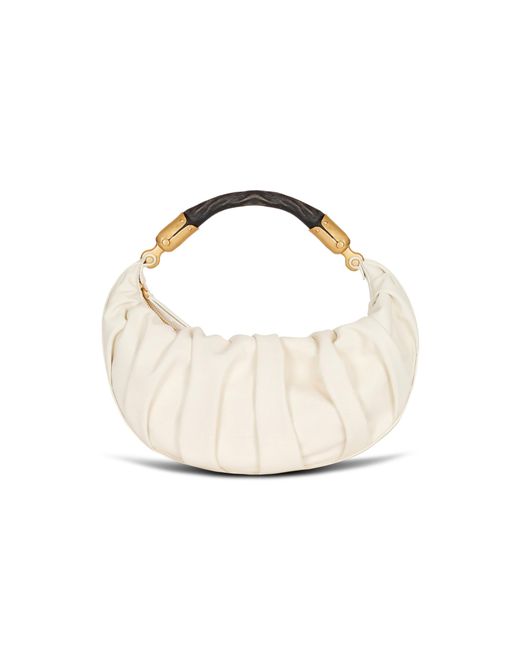 Balmain White Medium Ébène Bag