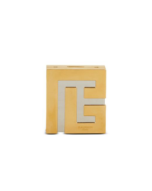 Balmain Yellow Metal Pb Clutch