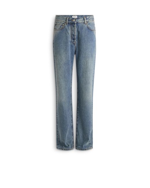 Balmain Blue Straight-Leg Faded Denim Jeans