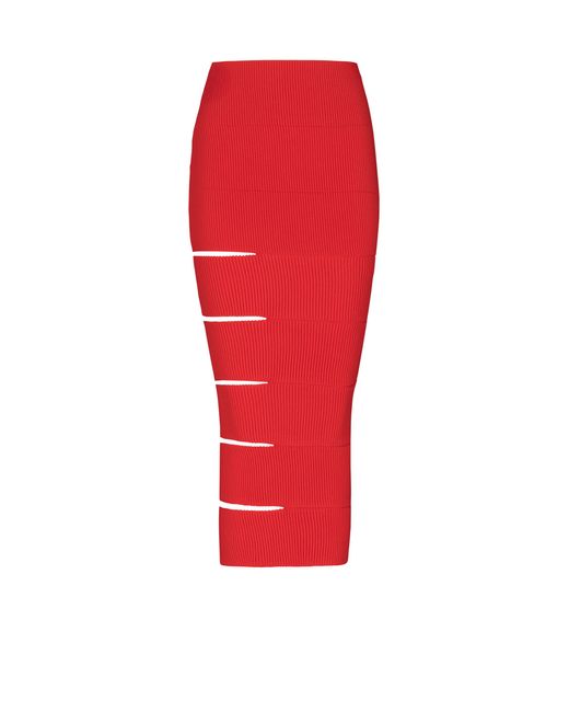 Gonna Lunga di Balmain in Red