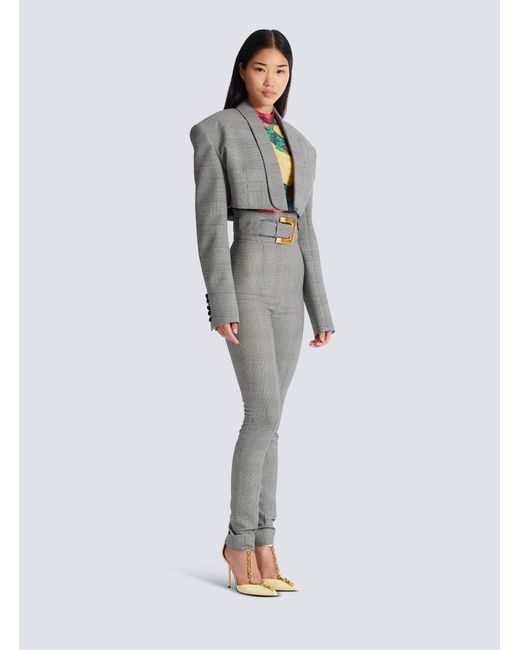 Giacca Spencer di Balmain in Gray