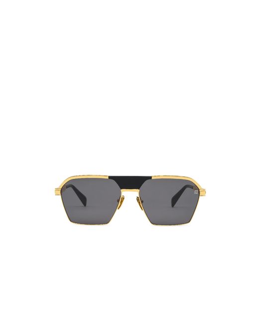 Occhiali Da Sole Sergeant di Balmain in Metallic