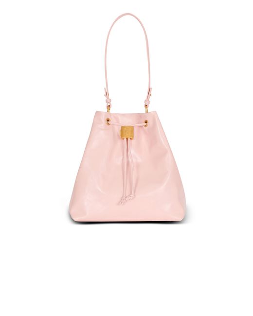 Balmain Pink Pulse Calfskin Leather Backpack
