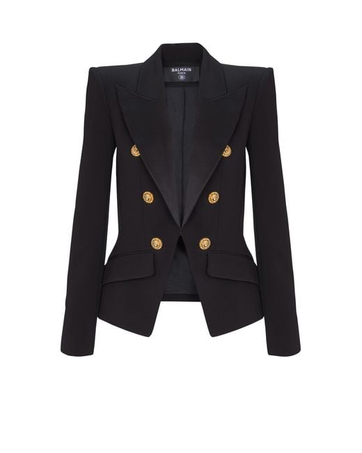 Balmain Black 6-Button Jacket