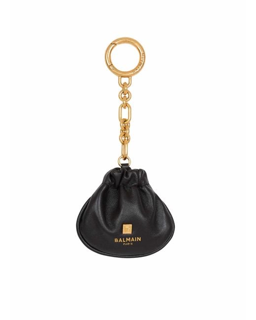 Balmain Black Pulse Leather Key Ring