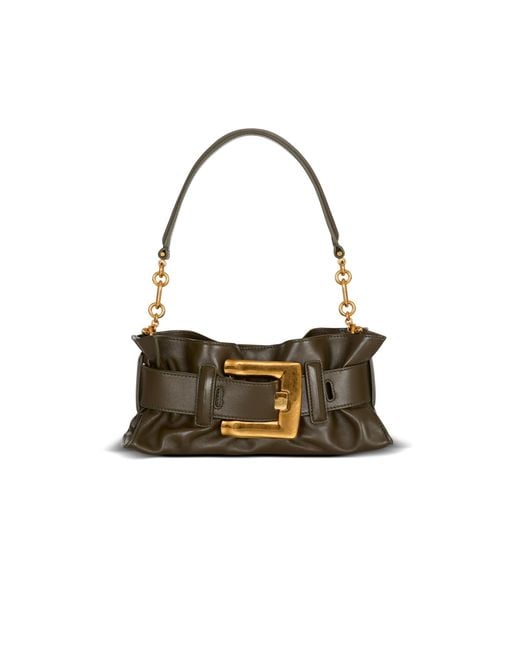 Balmain White Mini Anthem Shoulder Bag